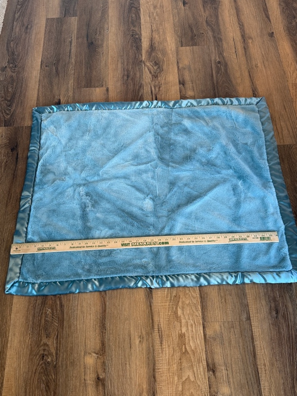 Cloud island Plush Baby Blanket with Satin Trim - Blue - teal - blue - Picture 9 of 9